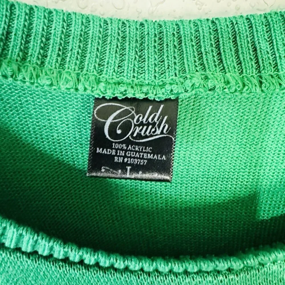 Gold Rush Ugly‎ Christmas Sweater - Holly Jolly Hammered - Green Size L